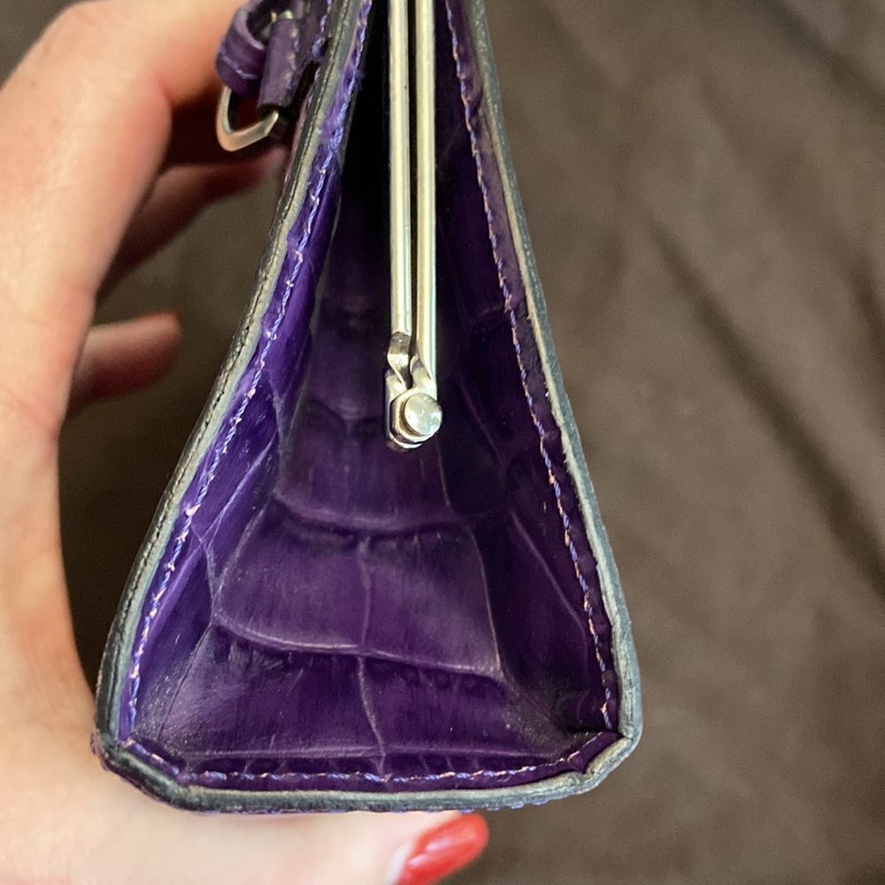 Burberry vintage wristlet purple leather impeccable - Picture 4 of 9